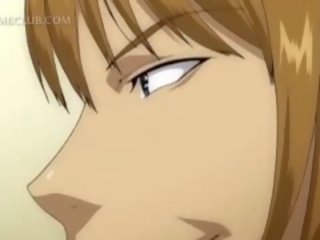 Stor boobed anime hottie blir fitte slikket orgasmicly
