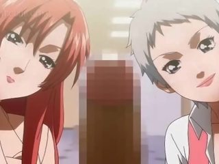 Slutty anime mängufilm seducing teismeline täkk jaoks kolmekesi