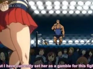 Suur breasted anime tüdruksõber demonteeritakse alasti jaoks gangbang kuradi
