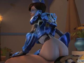Passionate and Naughty Tracer from Overwatch gets Pussy.