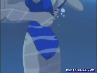 Dámské plavky hentai bigboobs zkurvenej wetpussy a polykání připojenými opčními