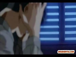 Skllavëri japoneze bushtër anime merr qiri dhe i pabesueshëm poked