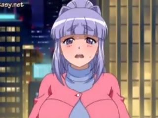 Jättiläismäinen breasted anime enchantress saa facialized