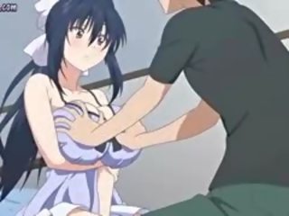 Gigantic breasted anime diva krijgt rubbed