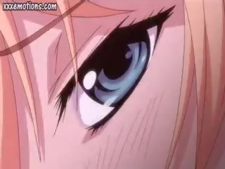 Anime pleasuring kanssa vaaleanpunainen dildoja