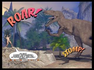 Cretaceous 회원 3d 명랑한 만화의 sci-fi 성인 비디오 이야기