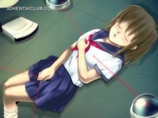 Anime stunner në shkollë uniformë masturbim pidh