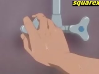 Swimmers klubb tenåring anime gangbangs og sæd