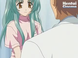 Sensuell hentai sykepleier decides til hjelpe henne intern og prøver til