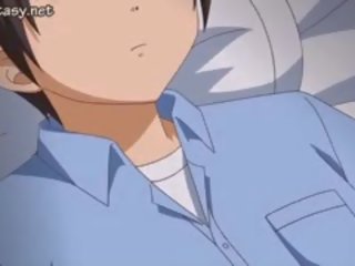 Prsatá anime s brýle výprask těžký bodnutí