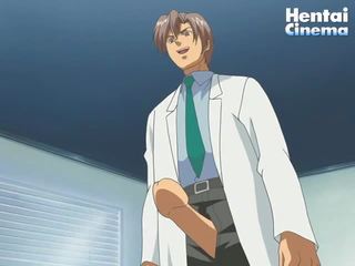 Manga surgeon aizņem viņa gigants dong ārā no viņa bikses un sniedz tas līdz viens no viņa nerātnas pacienti