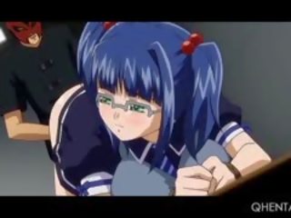 Pleasant Hentai Doll In Glasses Fucked Doggy And Squirts On The