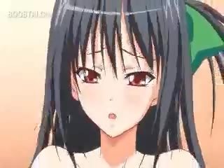 Anime hottie duke të saj tullac kuçkë i mbushur me pecker