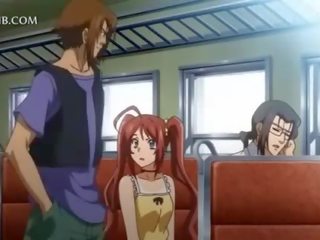 Punapää anime pikkuinen saa pillua otettava mukaan voima sisään juna