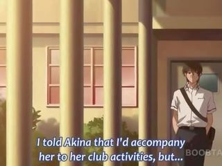 Jūtīgas anime skola cepums sniedzot viņai coed a