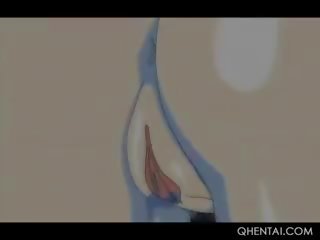 Animasi pornografi biru berambut boneka mendapat gambar/video porno vulgar tertutup oleh dia saudara