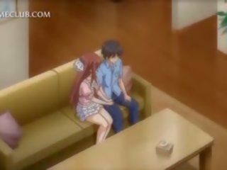 Attractive 3d anime mademoiselle tit knulling stor pecker i nærbilde
