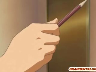 Ķēde anime brunete izpaužas dildoed vāvere un fabulous nepieredzējošas stīvs putz