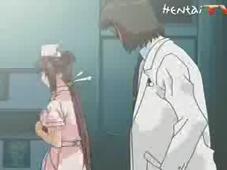 Sexy manga nurse gets fucked