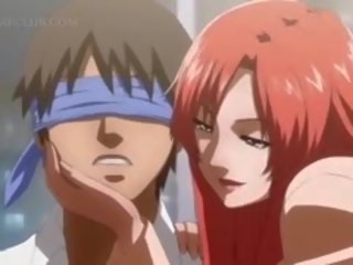 Slutty anime sweetheart seducing tinedyer kaakit-akit na lalake para pangtatluhang pagtatalik