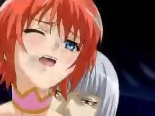 Attractive anime rødhårete får sperm på henne fjes