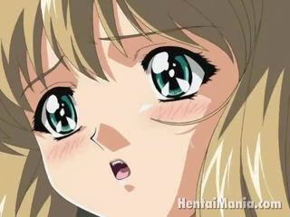 Excited blondinka anime minx getting large süýji emjekler licked and amjagaz fingered hard