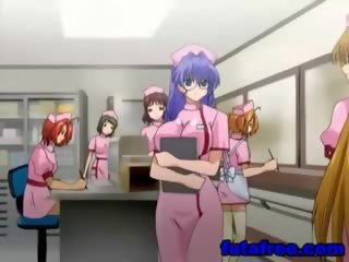Varmt til trot hentai sykepleier spiller med dildo