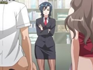 Stor meloned anime prostituert får ansikts