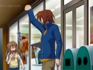 Anime gimnastyk dostaje cycki i tyłek rubbed w zbliżenie