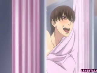Hentai seductress dostaje pieprzony z za w the prysznic