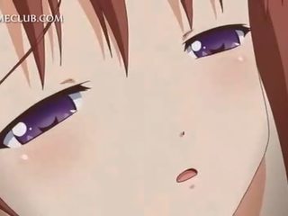 Anime jong vrouw opening benen voor een adembenemend poesje