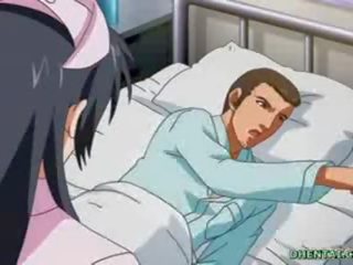 Tetek besar animasi pornografi perawat seks dengan memasukkan jari dan groupfucking oleh dia pasien