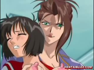 Japanese Hentai teenager Gets Squeezed And Clamp Her Tits