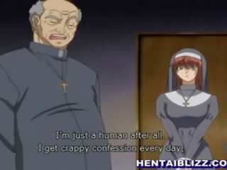 Hentai nunn saab perses poolt perversne priest