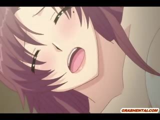 Obrovské prsia anime japonské robenie rukou a výstrek