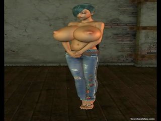 3d cg femme fatale mit irrsinnig groß brüste