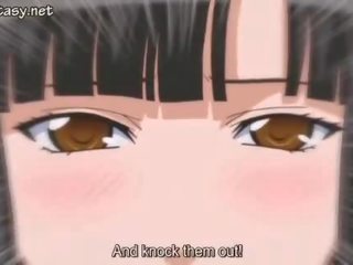 Magjepsës anime gjuhustër duke rubbed