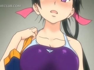 Anime sportslig jenter å ha hardcore kjønn video i den