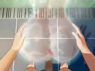 Anime anime seksas lėlė gauna pakliuvom geras į dušas