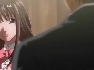 Forførende 3d anime seductress blåser og knulling hardt phallus