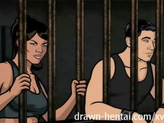 Archer хентай - в’язниця секс фільм з lana