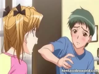 Adoleshent dashnor në panty gishtat anime pidh
